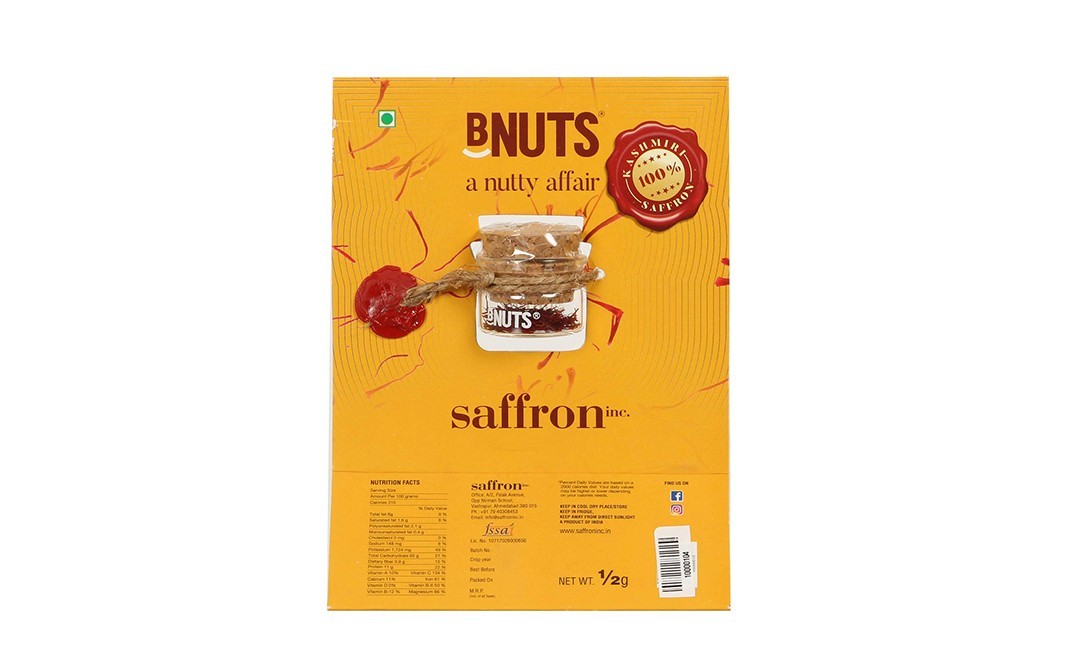BNuts Kashmiri Saffron    Pack  0.5 grams
